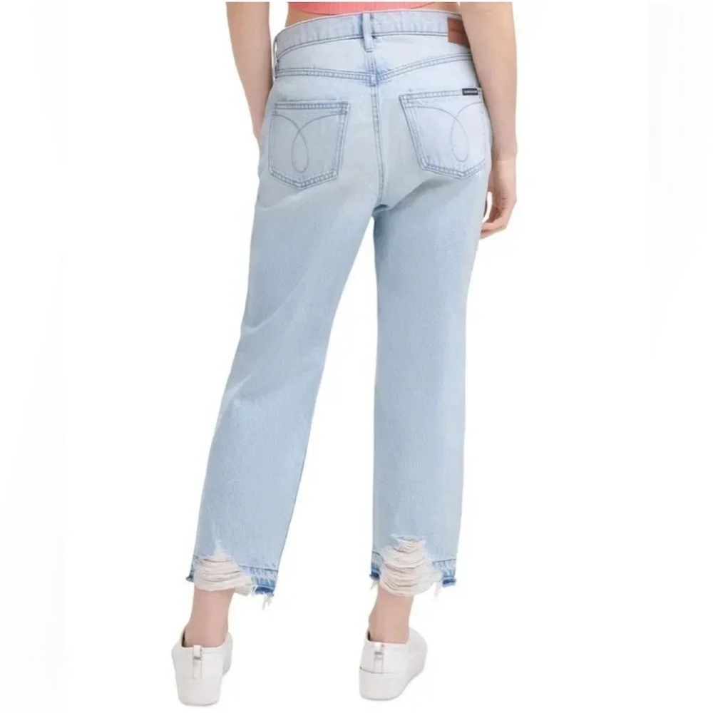 Calvin Klein Jeans Cotton Ripped Straight-Leg Jeans,28 size, Brand New with tags - Picture 2 of 2
